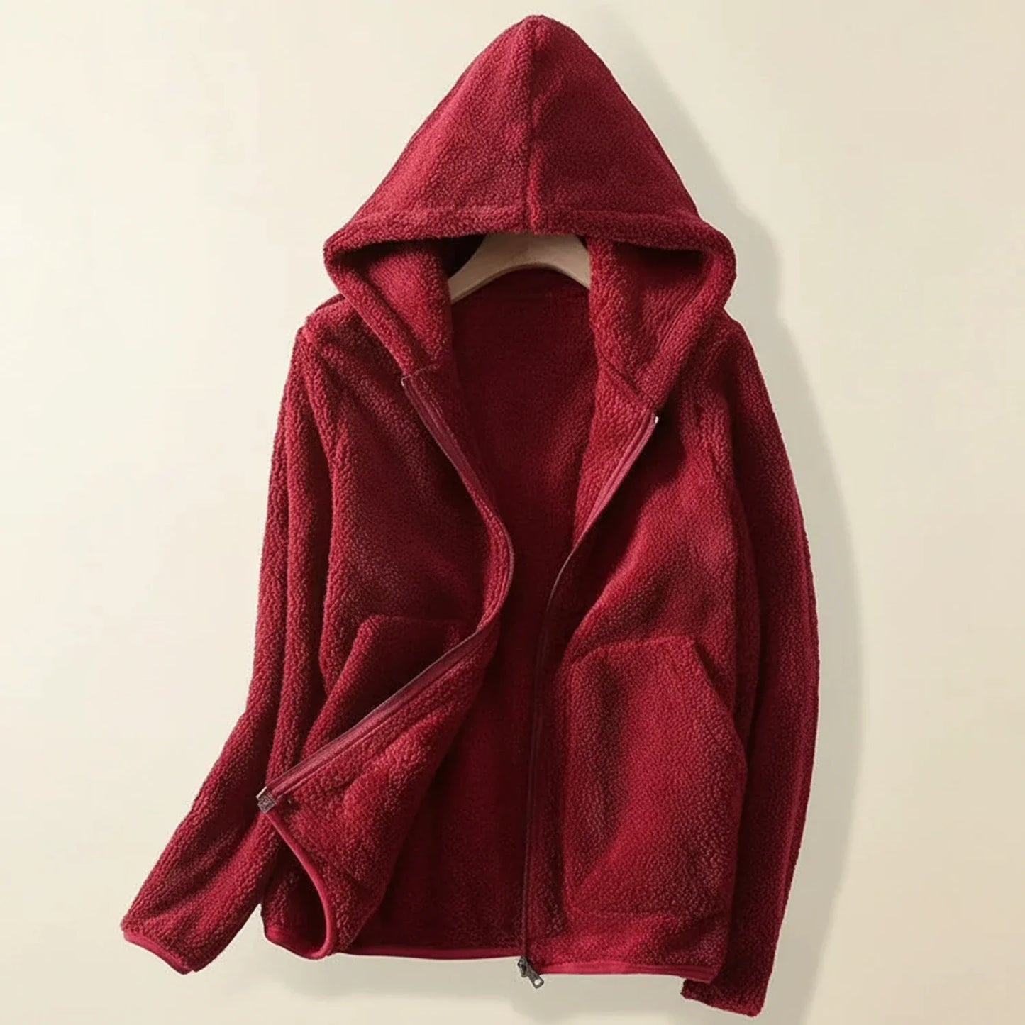 Veste Polaire À Capuche Pour Femme Coupe Décontractée Avec Poches Patch Et Fermeture Éclair Polyvalente Pour Le Quotidien