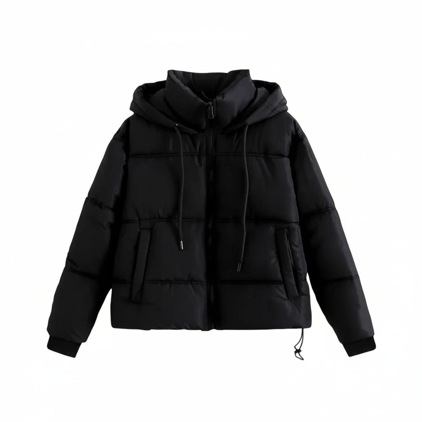 Veste Matelassée Femme Avec Capuche Hiver Confortable Coupe Droite Très Chaude Pour Temps Froid