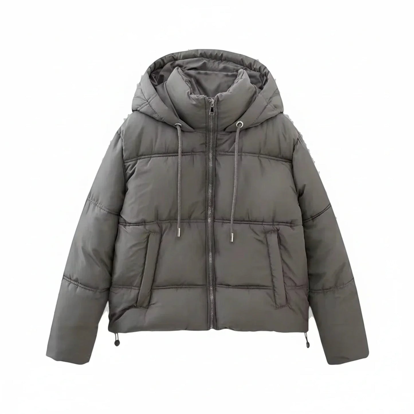 Veste Matelassée Femme Avec Capuche Hiver Confortable Coupe Droite Très Chaude Pour Temps Froid