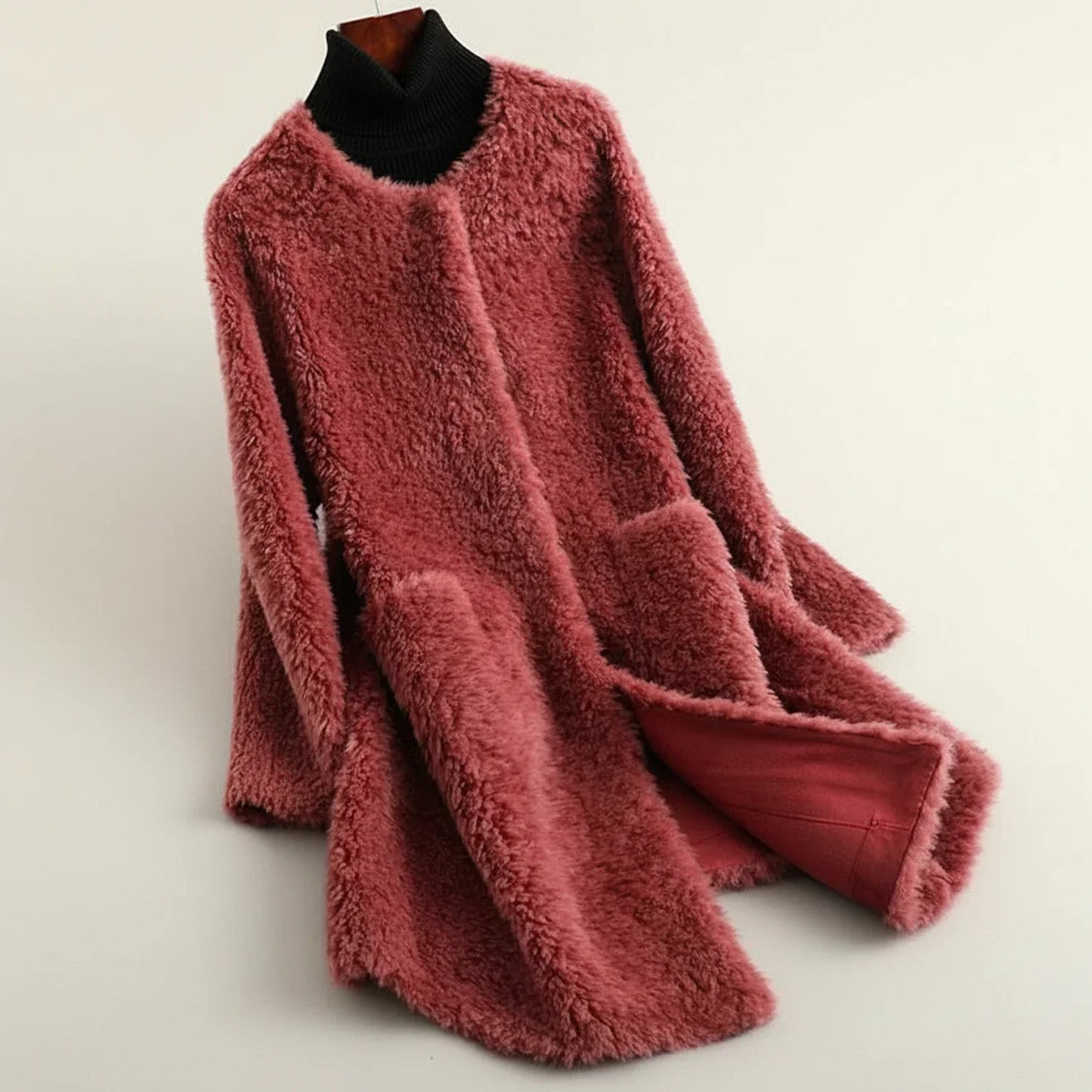 Manteau D'Hiver En Teddy Tout Doux À Ouverture Frontale Pour Femme Confortable Et Décontracté
