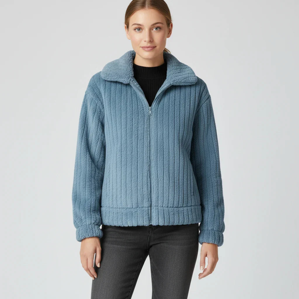 Veste Zippée Pour Femme À Col Décontracté Polyvalente Pour La Superposition Et Les Vêtements Du Quotidien