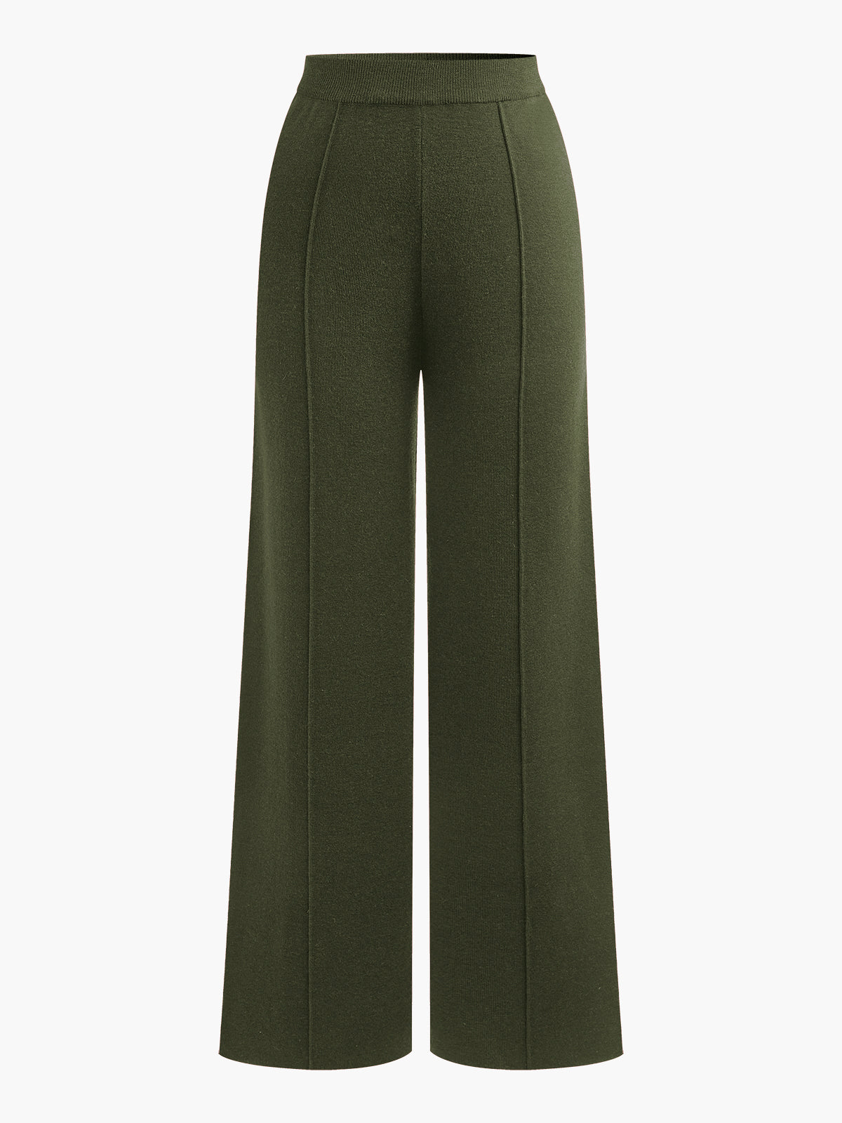 Pantalon Mélange Laine À Passepoil Élégant Taille Haute Coupe Skinny Pour Travail Et Loisirs