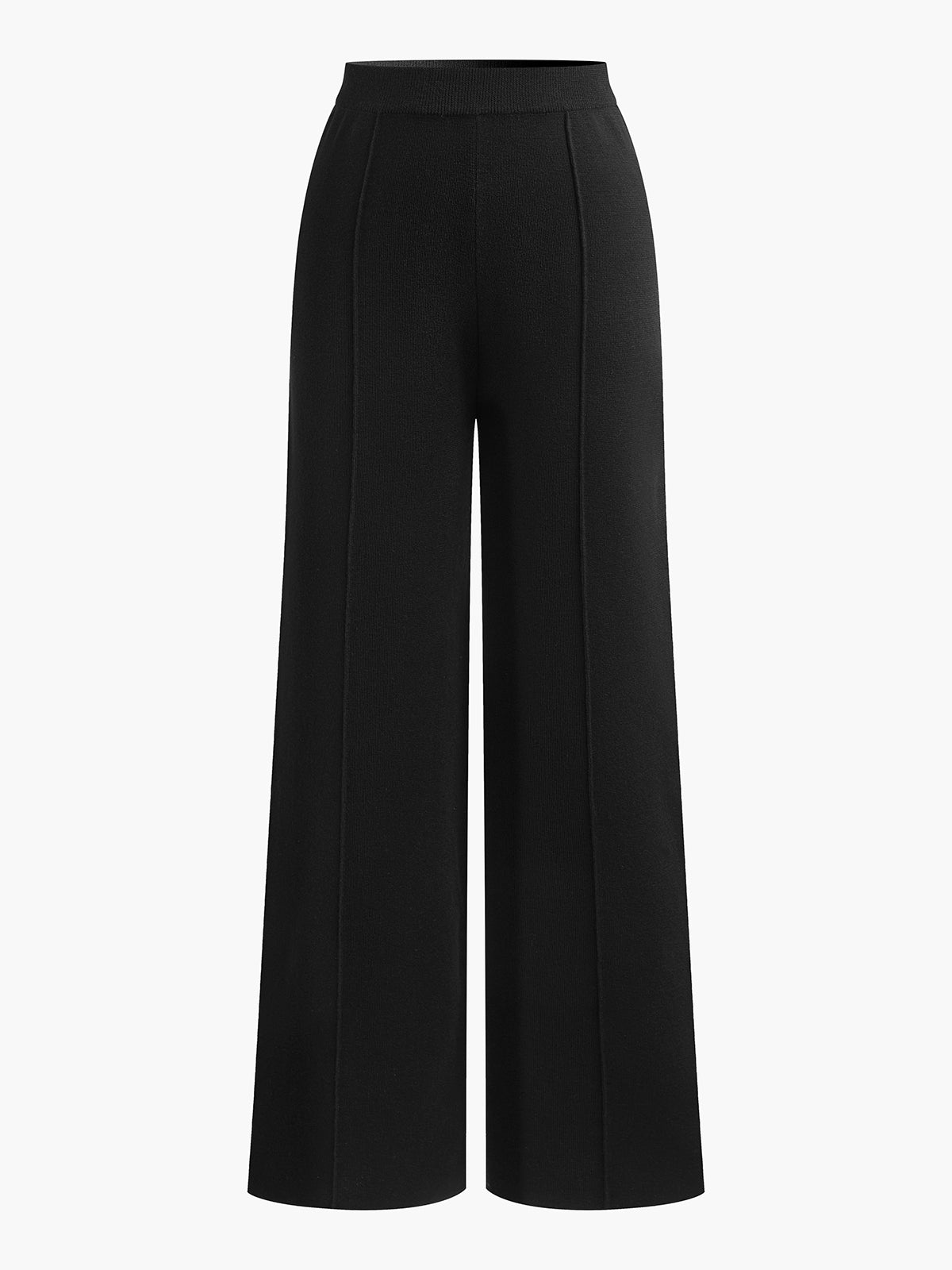 Pantalon Mélange Laine À Passepoil Élégant Taille Haute Coupe Skinny Pour Travail Et Loisirs