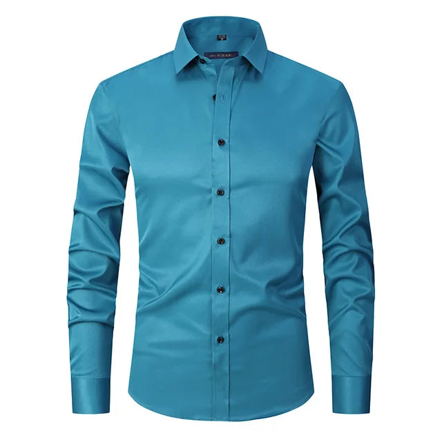Chemise Homme Slim Fit À Boutonnage Amawinc Moderne Coupe Ajustée Pour Professionnels Et Décontractés
