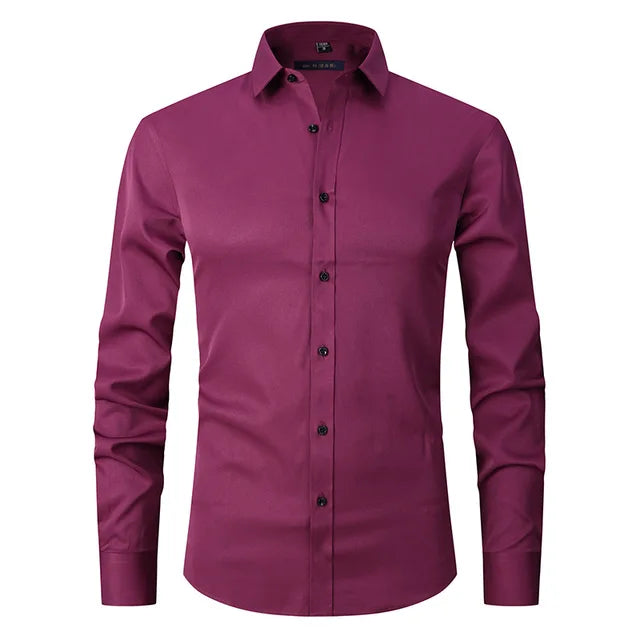 Chemise Homme Slim Fit À Boutonnage Amawinc Moderne Coupe Ajustée Pour Professionnels Et Décontractés