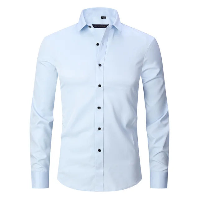 Chemise Homme Slim Fit À Boutonnage Amawinc Moderne Coupe Ajustée Pour Professionnels Et Décontractés