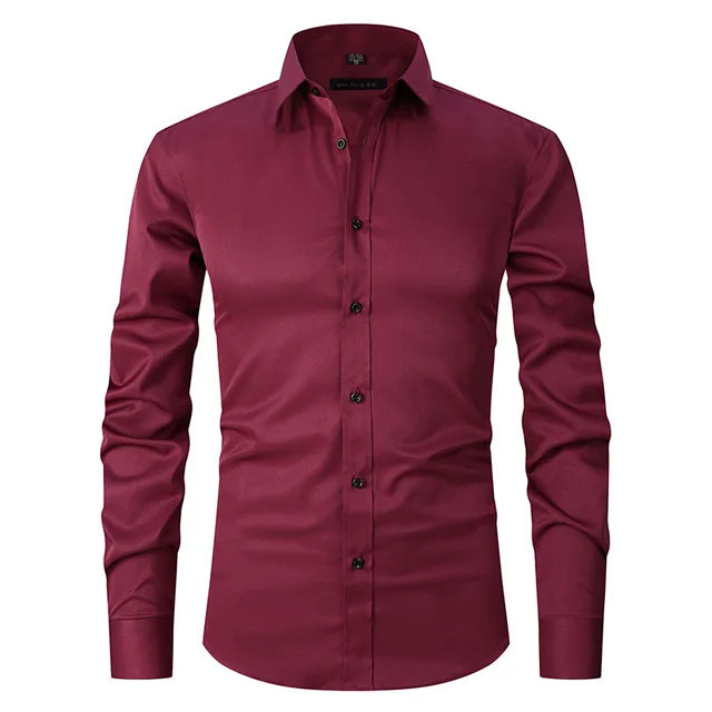 Chemise Homme Slim Fit À Boutonnage Amawinc Moderne Coupe Ajustée Pour Professionnels Et Décontractés