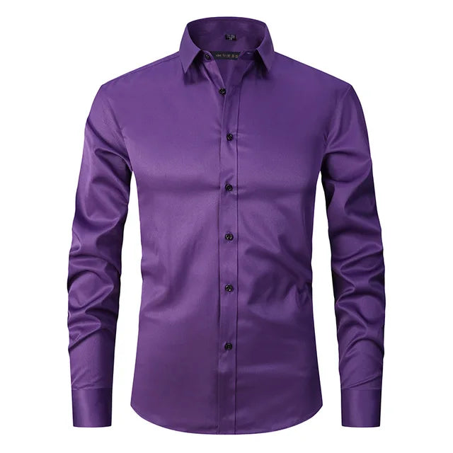 Chemise Homme Slim Fit À Boutonnage Amawinc Moderne Coupe Ajustée Pour Professionnels Et Décontractés