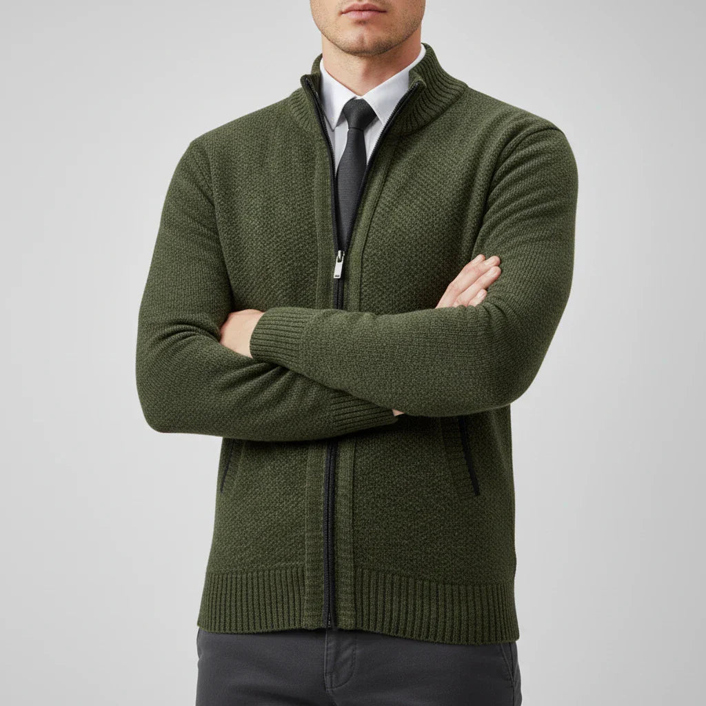 Amawinc Pull Zip Homme Col Montant Pour Une Superposition Facile Style Intemporel Bureau Weekend
