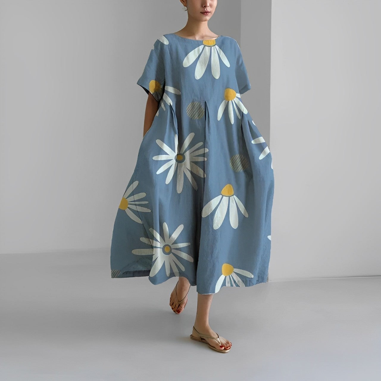 Robe Amélie Fluide Boho Imprimé Floral Romantique Balades Urbaines Soirées Élégantes