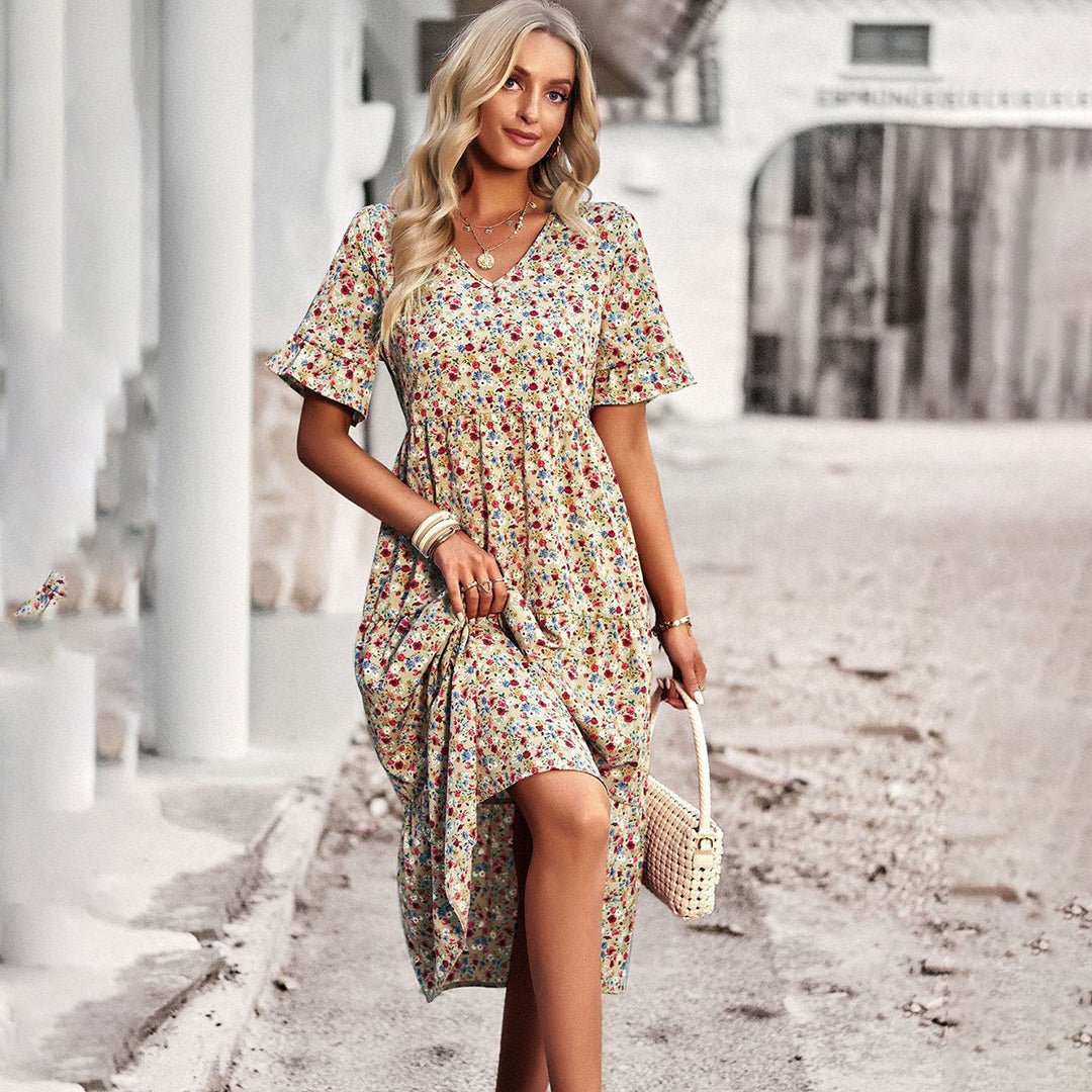 Ysmelda Midikleid mit Blumenmuster