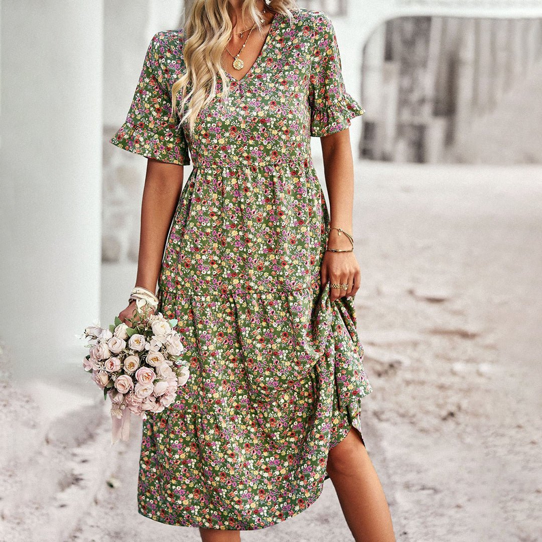 Ysmelda Midikleid mit Blumenmuster