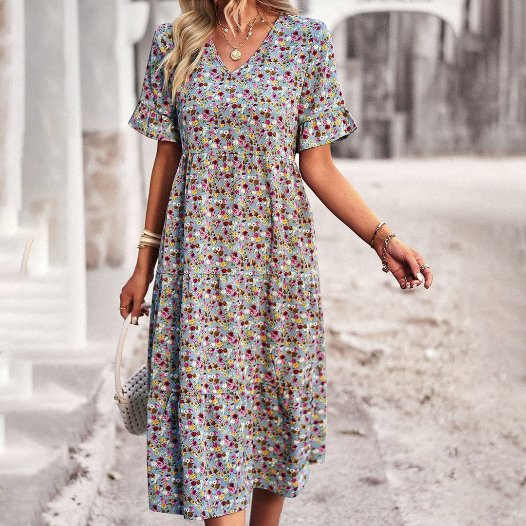 Ysmelda Midikleid mit Blumenmuster