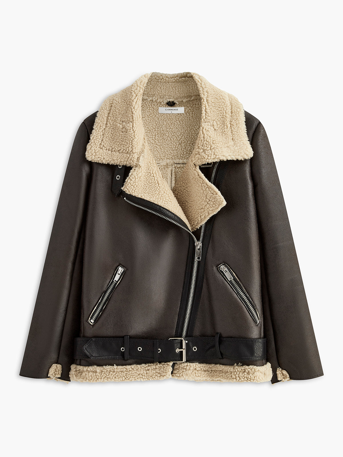 Veste Polaire Douce Avec Fermeture Éclair Et Ceinture Poches Fonctionnelles Style Élégant Chaude
